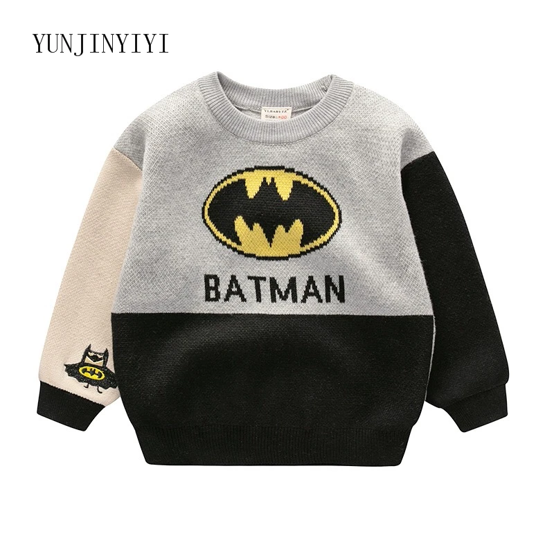 New Children's Clothing Boys and Girls Crayons Xiaoxin Superman Captain America Super Mario Children's Cartoon Sweater