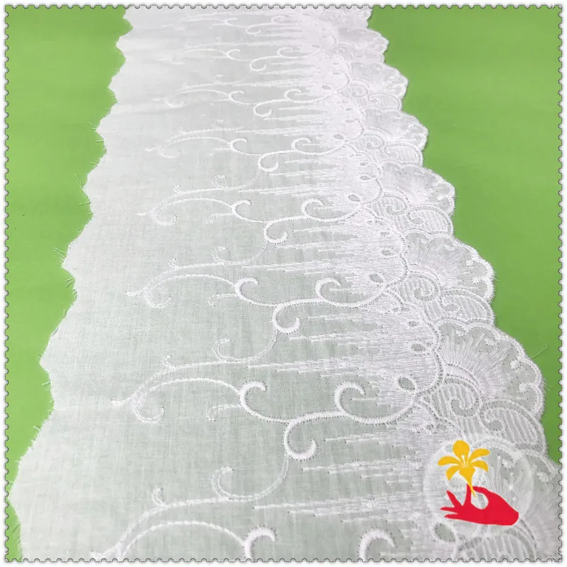 5Yards Ivory Cotton Side Lace Accessories Mesh Fabric Skirt Decorative Clothes Curtain DIY Material 17cm | Дом и сад