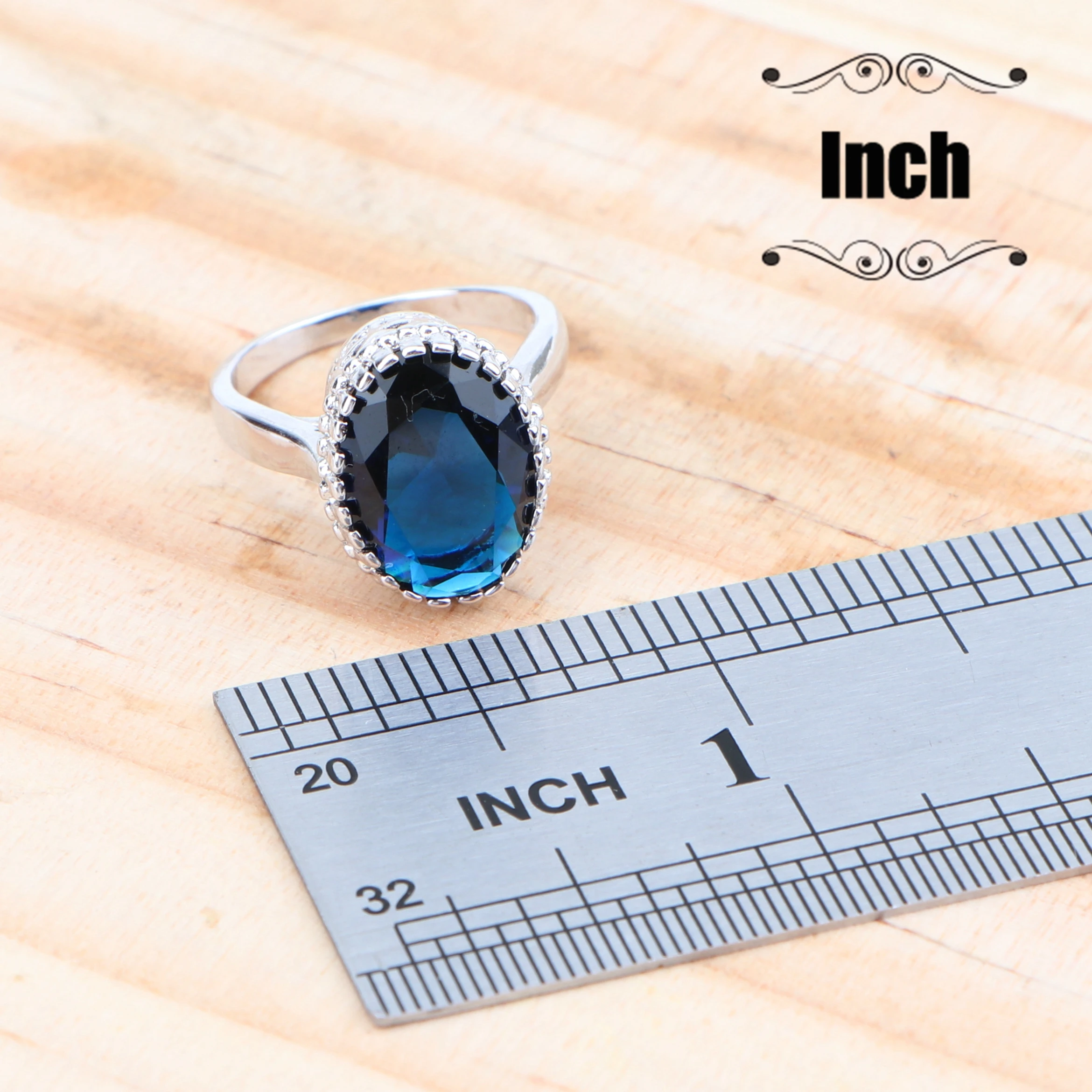 Женский костюм для невесты серебро 925 ювелирные наборы голубой циркон серьги