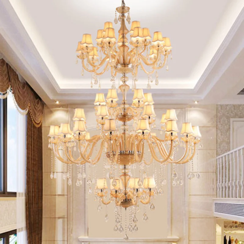 Современная светодиодсветодиодный хрустальная люстра K9 в европейском стиле