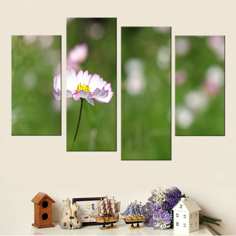 4 шт./компл. Цветочная серия Большая Картина на холсте настенное искусство
