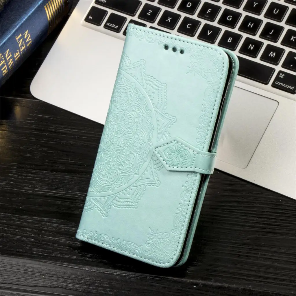 Зеленый Кожаный чехол-бумажник для смартфона Xiaomi Redmi Go, чехол-книжка для Redmi Note 7, мягкий силиконовый чехол Etui Funda Coque Funda - Цвет: Зеленый