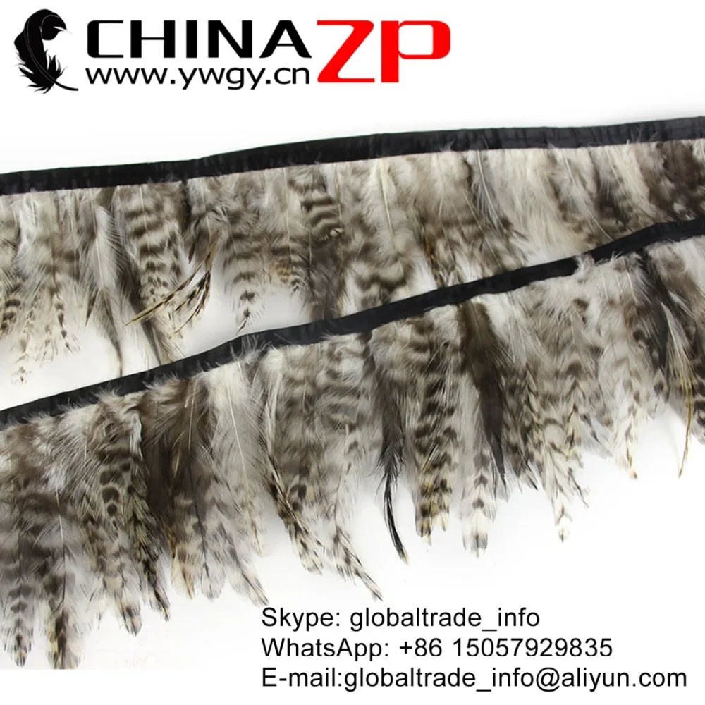 

Оптовая продажа с завода CHINAZP, уникальная отделка из 2 натуральных перьев гризли