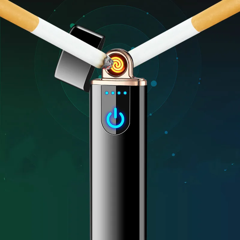 Металлический ветрозащитный Usb Зарядка Электрический Пальчиковый сенсорный