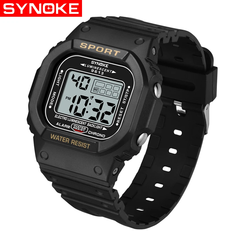 SYNOKE часы мужские цифровые водонепроницаемые военные спортивные студенческие