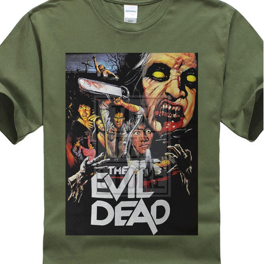 Футболка с принтом «The Evil Dead 1981» - Цвет: Армейский зеленый