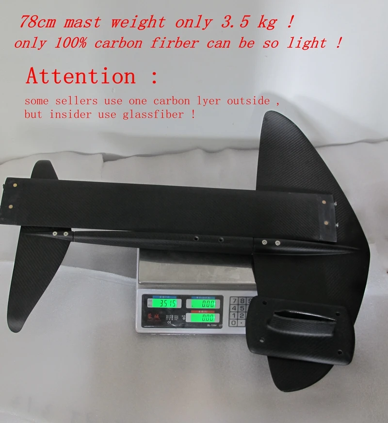 Гидрофольга из чистого углеволокна гидрофольга 100% с крыльями для Sup доска фольги