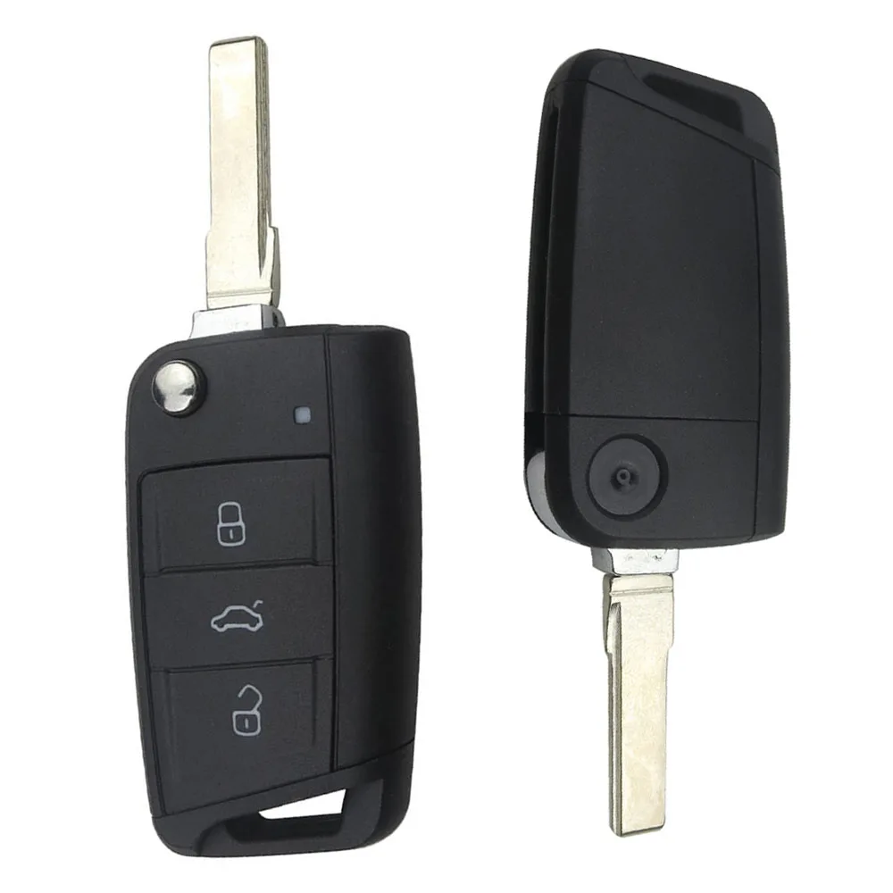 Оригинальный 3 кнопки OkeyTech для VW удаленный ключ с откидным стеклом 433 МГц чип ID48