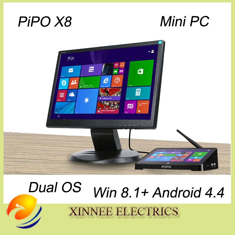 Pipo X8 Pro Windows10 и Android 5,1 Intel Z8350 четырехъядерный процессор с двойной загрузкой ОС Intel Z8350 четырехъядерный Мини ПК " планшет мини ПК ТВ коробка