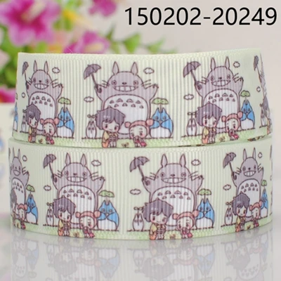 10 ярдов-разные размеры-живой Тоторо мультфильм лента напечатанная Grosgrain лента
