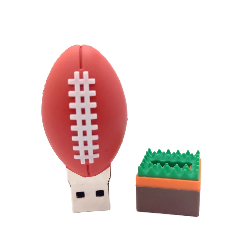 Флеш-накопитель USB 2,0, 64 ГБ, 32 ГБ, 16 ГБ, 8 ГБ, 4 Гб, мультипликационный, баскетбольный, футбольный, регби, гольф, теннис, карта памяти, реальная емкость, флешка