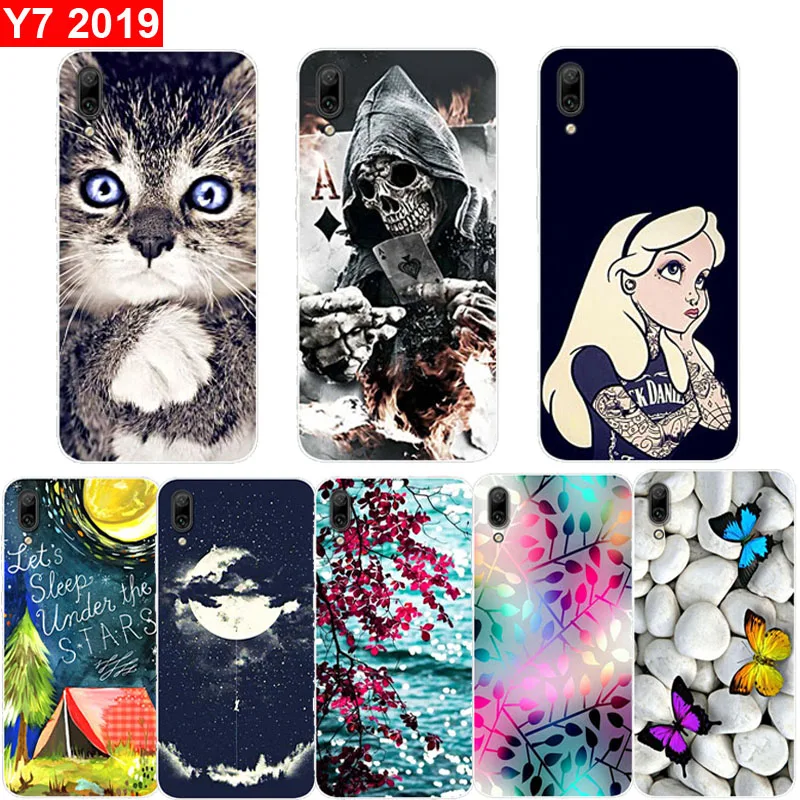 Чехол для Huawei Y7 2019 чехол бампер роскошная защитная задняя крышка тонкий мягкий