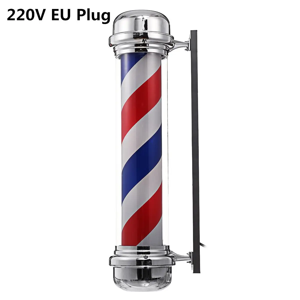 220V EU Plug 4 типа, светильник для парикмахерской в красную, белую, синюю полоску, вращающийся светодиодный светильник, лампа для парикмахерской, наружная подвесная вывеска, лампа - Испускаемый цвет: 220V EU Plug