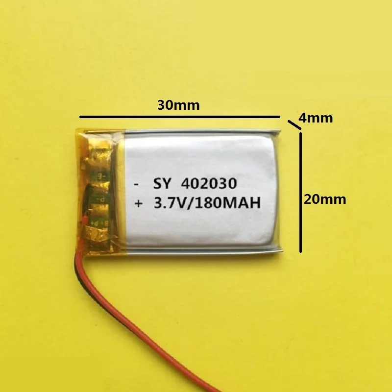 3 7 V 180 mAh аккумулятор для DVR gps MP3 MP4 MP5 электронная книга гарнитура Динамик Li-Po