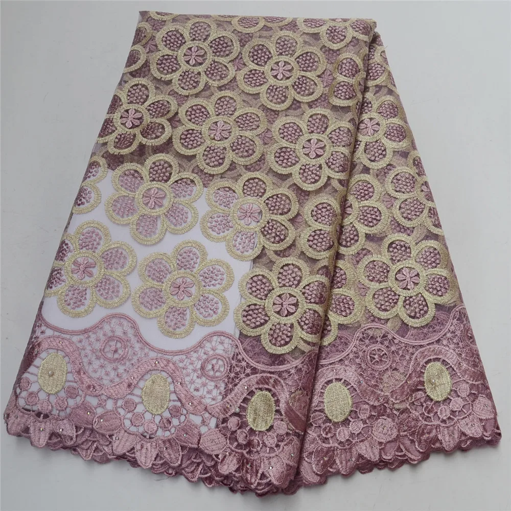 Зеленый сетки французский шнур кружевной ткани с бисером и камнями 2018 вышитый