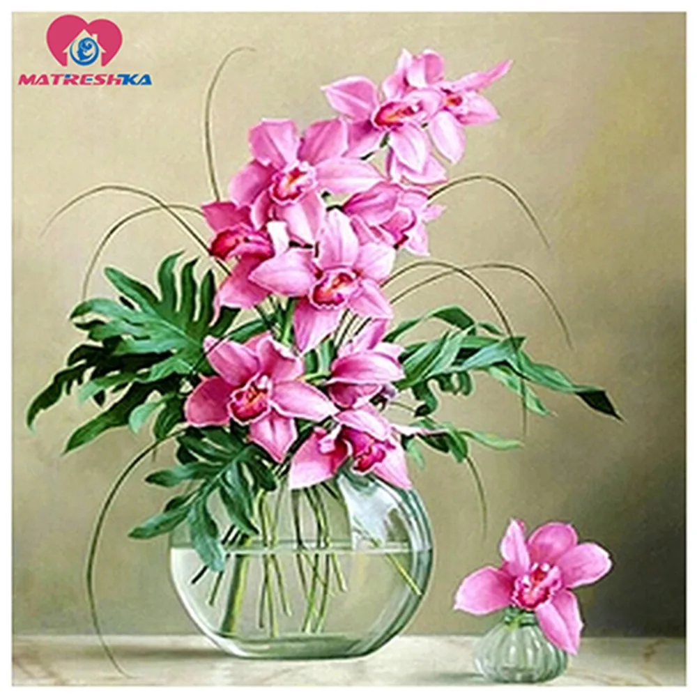 Алмазная Вышивка Цветы алмазы мозаика камни в форме ромба Стразы крестом рисунки