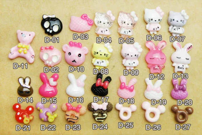 Japanese nail jewelry wholesale resin painted a variety of small animal rabbit skull | Красота и здоровье