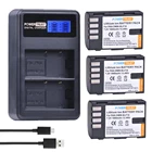 3 шт., 1860 мАч, DMW-BLF19E, литий-ионная батарея DMW BLF19 BLF19 BLF19E + ЖК двойное зарядное устройство USB для Panasonic Lumix GH3 GH4 GH5