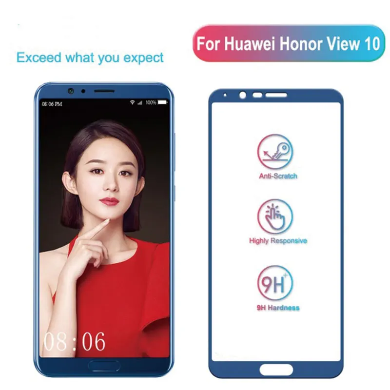 Закаленное стекло для Huawei Honor V10 Защита экрана V 10 10V View10 защитное на пленка с