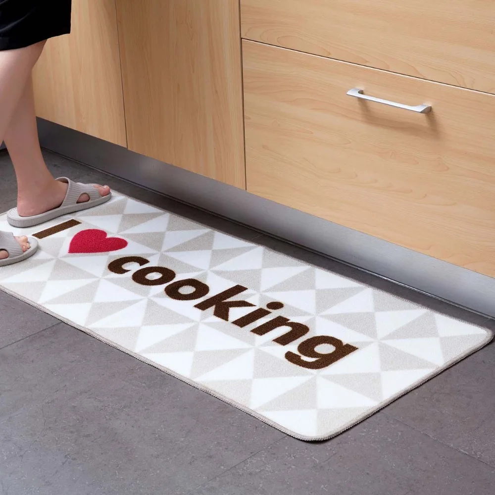 Добро пожаловать, коврики для кухни с принтом «I Love cooking», коврики для дома, коврики для гостиной, Нескользящие впитывающие коврики для дома