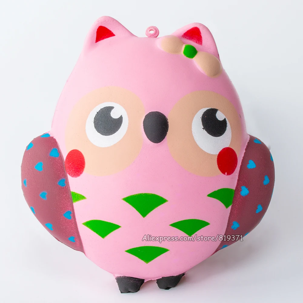 Kawaii гигантские большие мягкие сова кукла медленно поднимающийся нажимать