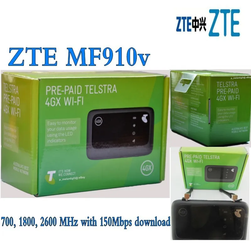 Разблокированный мобильный модем ZTE Hotspot MF 910 в 150 Мбит/с Pocket 4G LTE plus 2 антенны|mobile lte