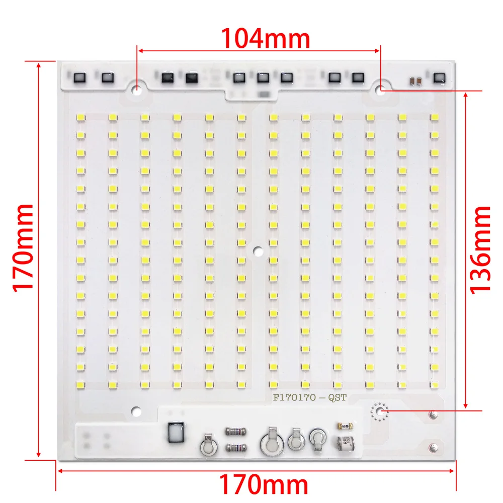 5 шт./лот светодиодный 2835 SMD чип 10 Вт 20 Вт 30 Вт 50 Вт 100 Вт AC220V с умным IC SMD чип для DIY прожектор наружная лампа