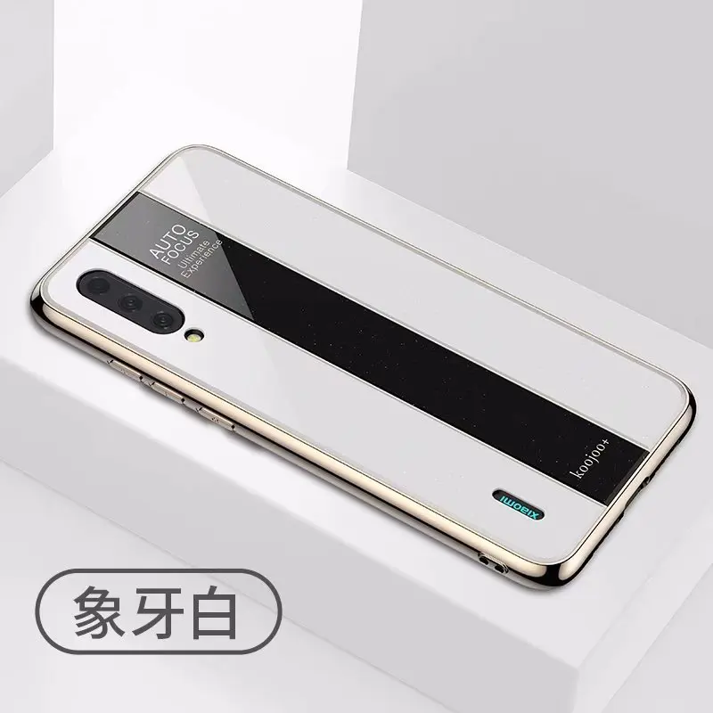 white Для xiaomi mi A3 чехол Роскошный края из ТПУ+ Жесткий ПК плексиглас жесткий защитный чехол для xiaomi mi a3 lite mi a3 чехол для телефона - Цвет: white