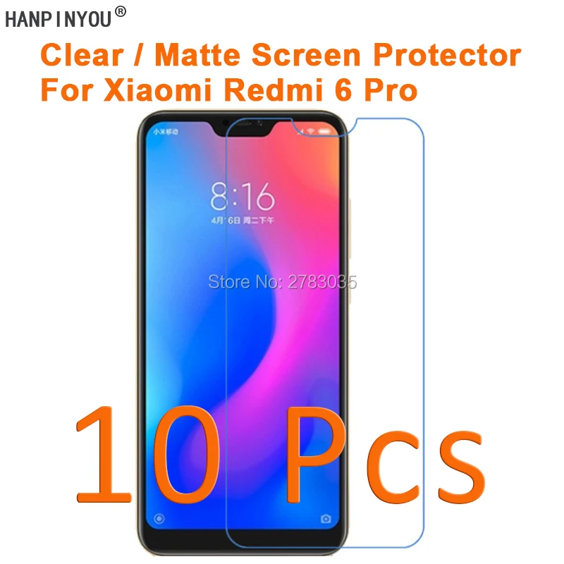 10 шт./лот для Xiaomi Redmi 6 Pro 5 84 дюйма HD Прозрачная/Антибликовая матовая защитная
