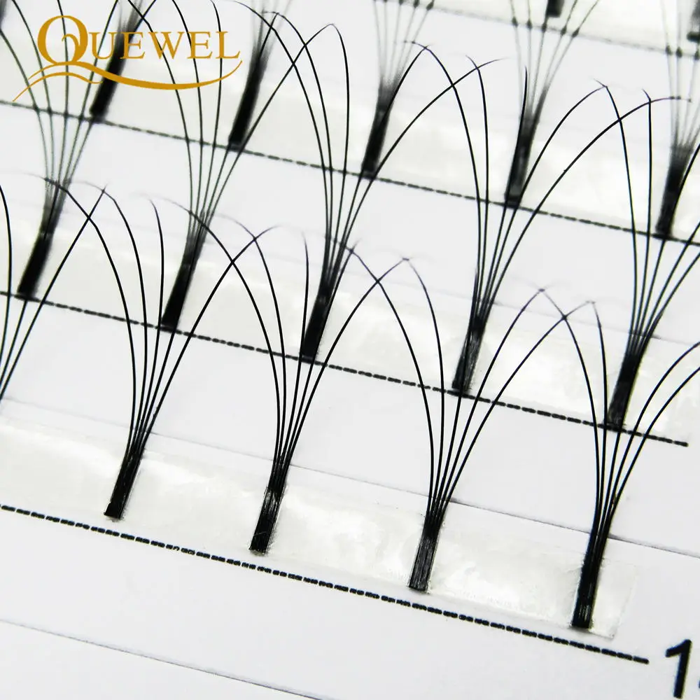 Готовые объемные вееры для наращивания ресниц русский объем 5D с длинным стержнем