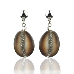 Серьги натуральный Каури Shell для женщин, богемные украшения Стразы, пляжные украшения, серьги boucle d'oreille femme 2020 aretes mujer