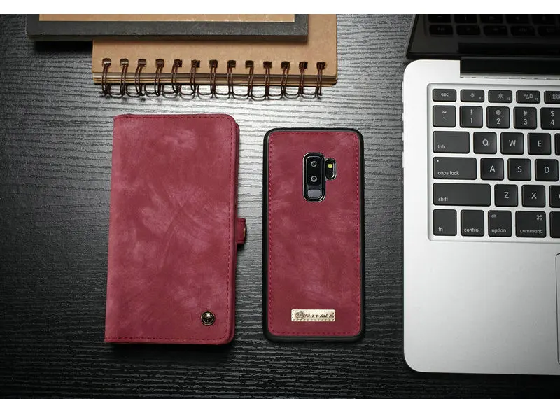 CaseMe кожаный чехол для Galaxy S9 Plus съемная 2 в 1 молния Кредитная карта кошелек для денег и карт чехол для samsung Galaxy S9 плюс Чехол