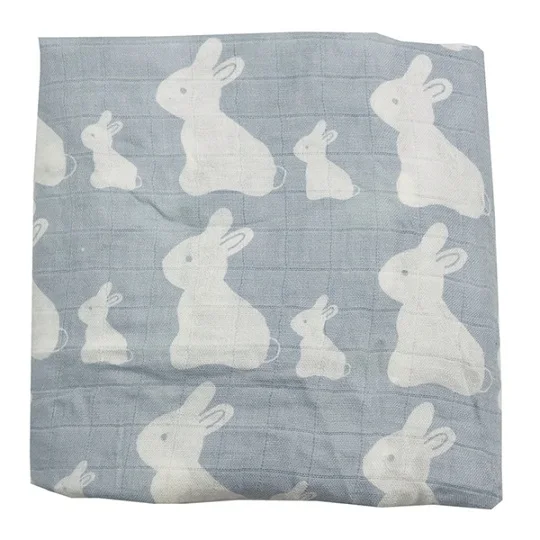 Rabbit Бамбуковые муслиновые пеленальные одеяла, аксессуары для фотографирования новорожденных, мягкие пеленки, детские постельные принадлежности, банное полотенце, одноцветные, от LASHGHG - Цвет: Rabbit