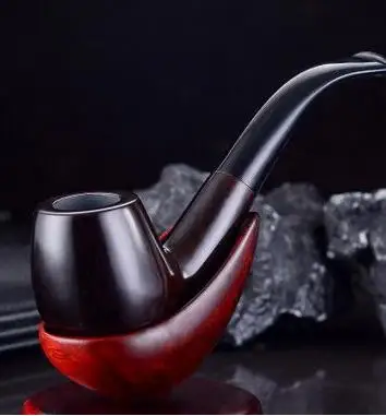 Прочный Деревянный Enchase курительная трубка табачные сигареты сигарные трубки подарок высококлассные съемная трубка из черного дерева - Цвет: 2