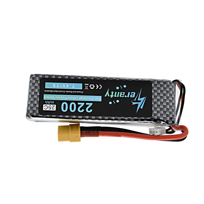 Высокая мощность 2S 7 4 v 2200mAh 25 35C LiPo батарея XT60/T/JST/EC3 вилка аккумуляторная Lipo для
