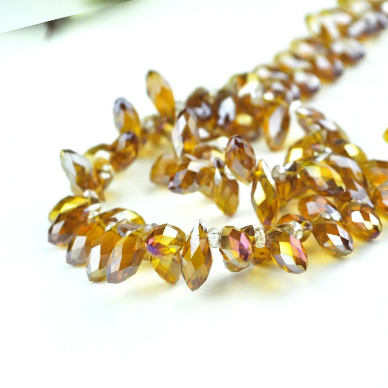 Высокое качество 6x12 мм каплевидные бусины хрустальные стеклянные из хрусталя