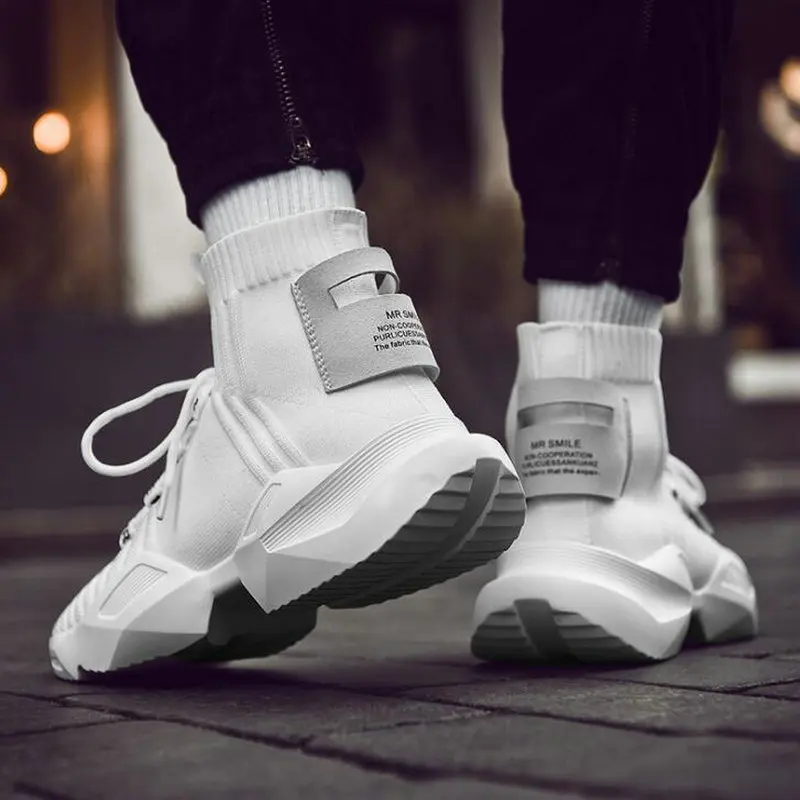 Черные белые женские высокие трикотажные кроссовки для спортзала Betis Zapatillas