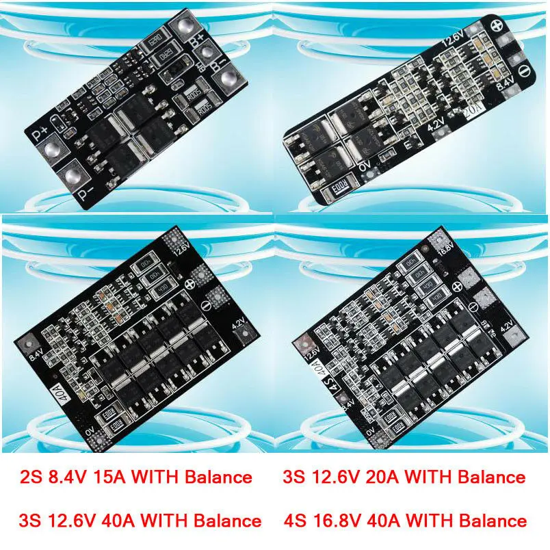 2S 3S 4S 18650 плата защиты батареи баланс Lipo Li Ion 15A/20A/40A fo дрель|Запасные части| |
