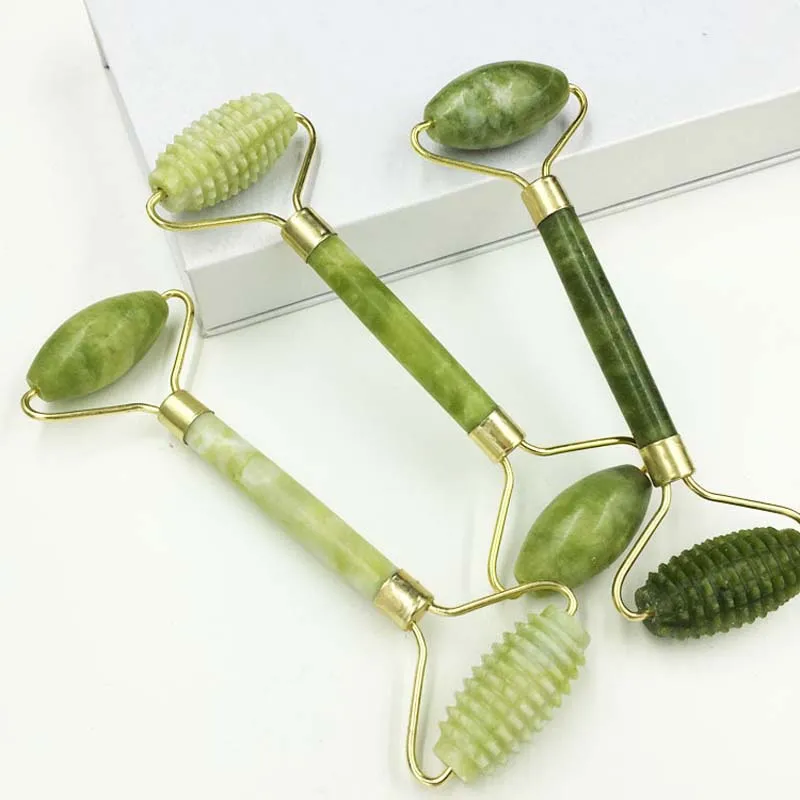 Double Head Natural Facial Beauty Massage Tool Roller Jade Face Thin Slimming Body Neck | Красота и здоровье