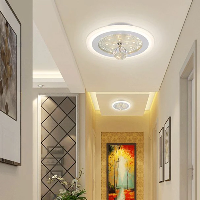 LAIMAIK Современный хрустальный светодиодный потолочный светильник 24 Вт + 18 круглый