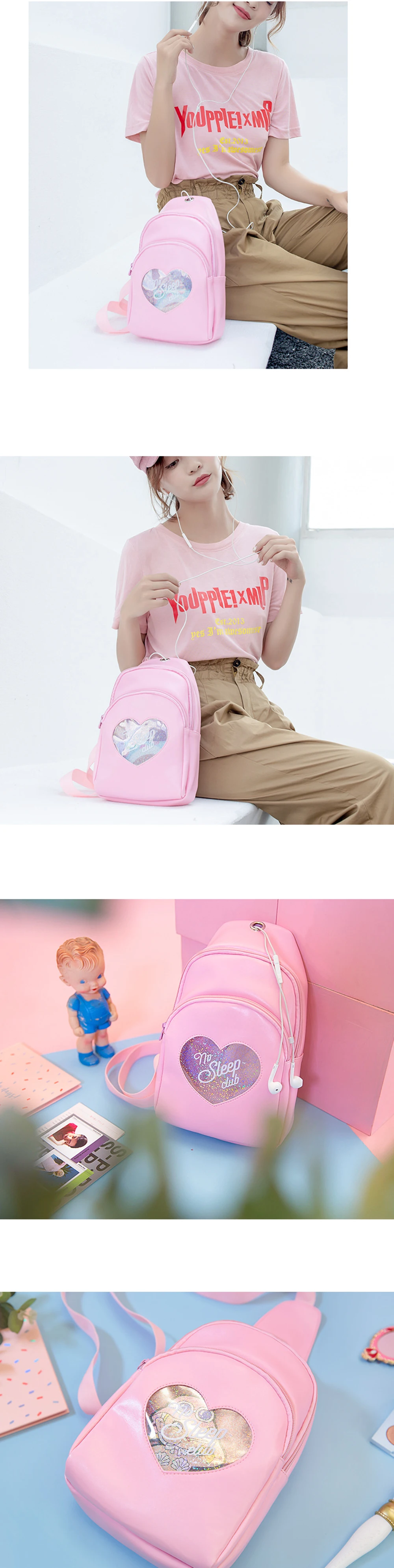 Kawaii Fanny поясная сумка для девочек, женская сумка на плечо, ПУ Голограмма, мини-рюкзак, нагрудная сумка, сумка через плечо, ручная сумка, дорожная поясная сумка