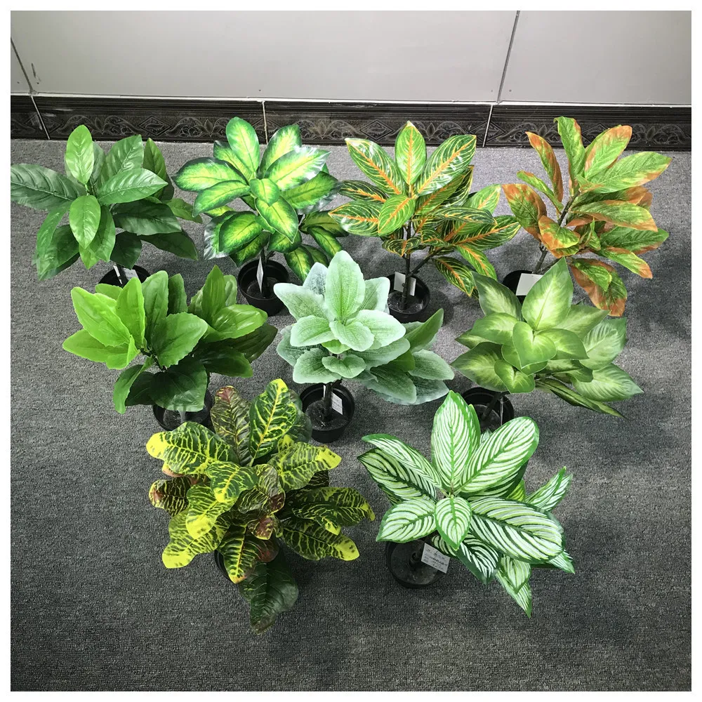 2 вилки искусственное дерево изменяющее цвет подорожник вечнозеленый