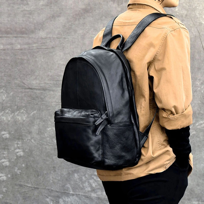 Новые модные рюкзаки из натуральной кожи школьные сумки воловьей с верхним слоем