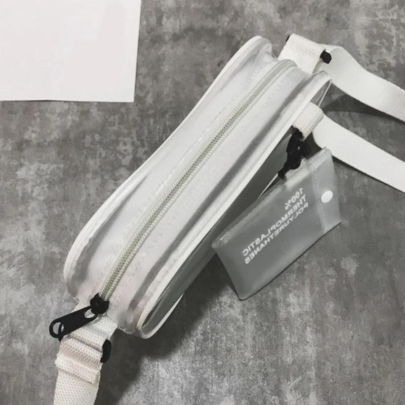 Летняя 2 в 1 упаковка Желейная сумка через плечо свежая Белая прозрачная