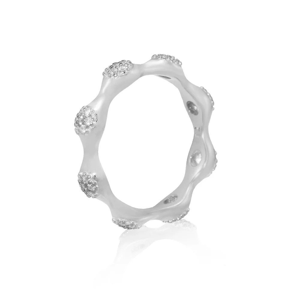 

Modern LovePods Rings with Clear CZ 100% 925 Sterling-Silver-Jewelry Free Shipping