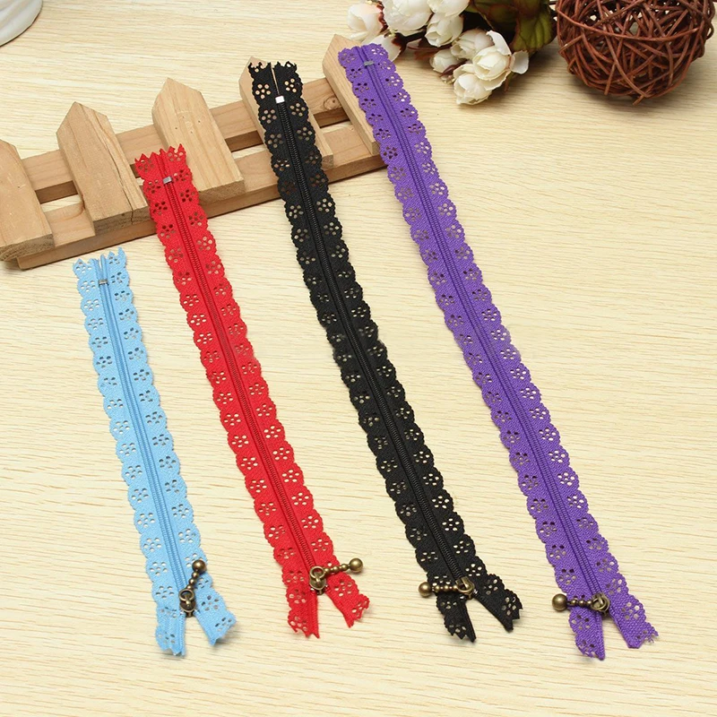 10 шт. нейлоновый съемник для молнии с кружевными краями разных цветов сделай сам