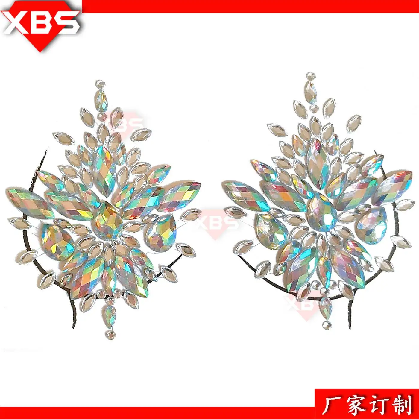 flower shape BellyLady, Блестящий Драгоценный Камень, клейкая татуировка, наклейка на лицо, грудь, стразы, Свадебная вечеринка, макияж для тела - Цвет: flower shape
