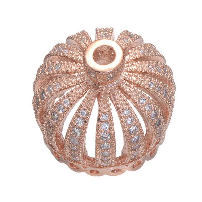 21*18 мм Медный Шарм бусины в форме короны Roudium золото розовое микро проложить