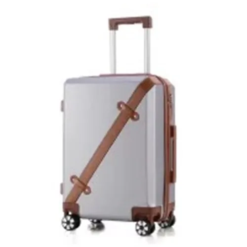 light grey Klqdzms ABS+ PC бленда для объектива 20/24 дюйма Для женщин путешествия чемодан-тележка на борт чехол для девочек прокатки Чемодан на колесах - Цвет: light grey