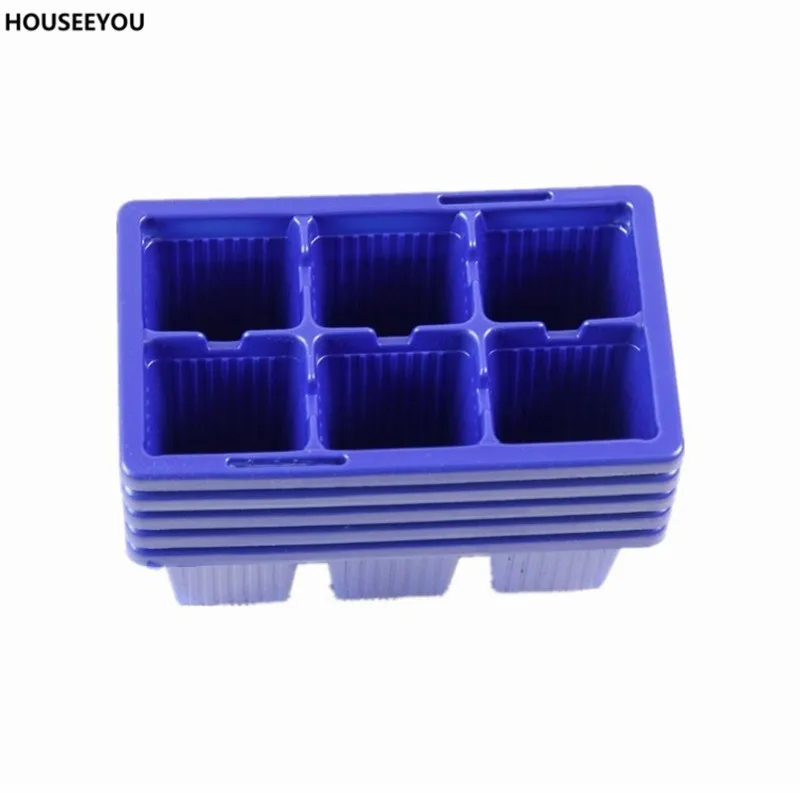 Пластиковые горшки для рассады поднос с 6 отверстиями саженцев 10 шт./лот садовый